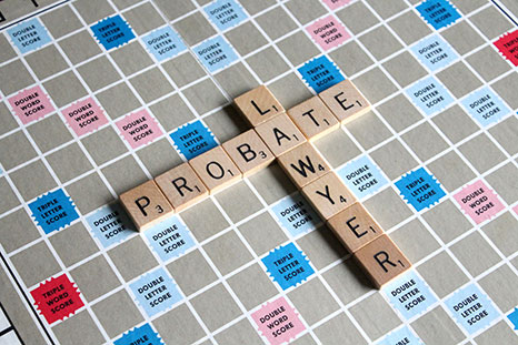 Scrabble with probate law spelled out